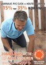 Zomer klus actie. Extra korting Pvc- laminaat- en houten vloeren 